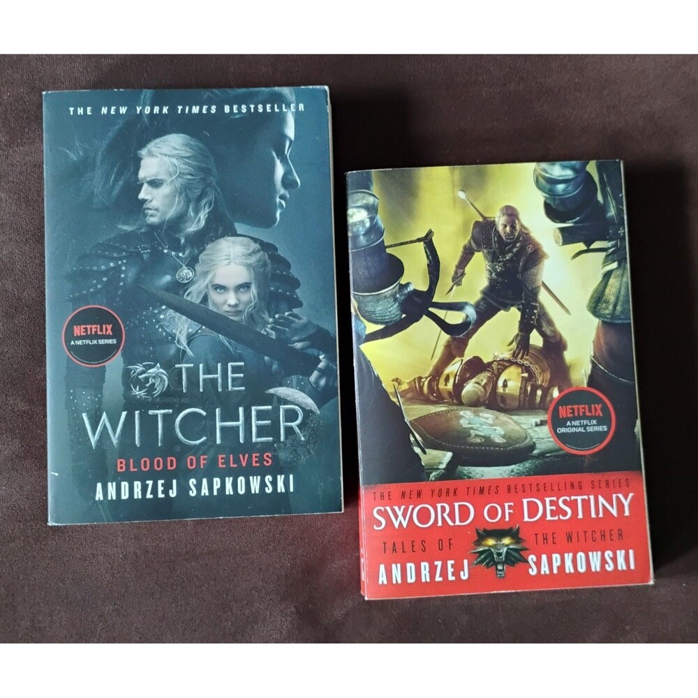 The Witcher Books (Lot of 2) - Sword of Destiny & Blood of Elves USED